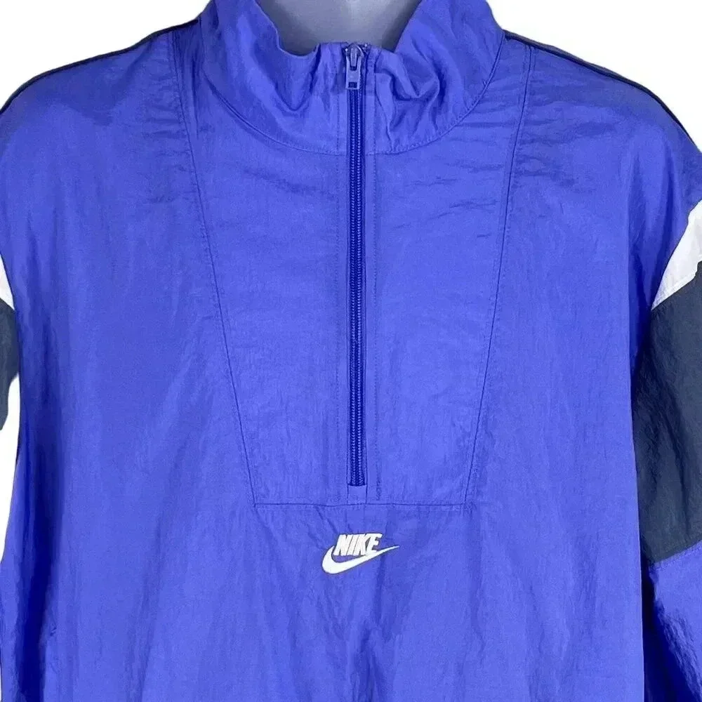Nike Heritage Womens L Sportswear Woven Jacket 1/4 Zip Windbreaker Activewear - Picture 5 of 15